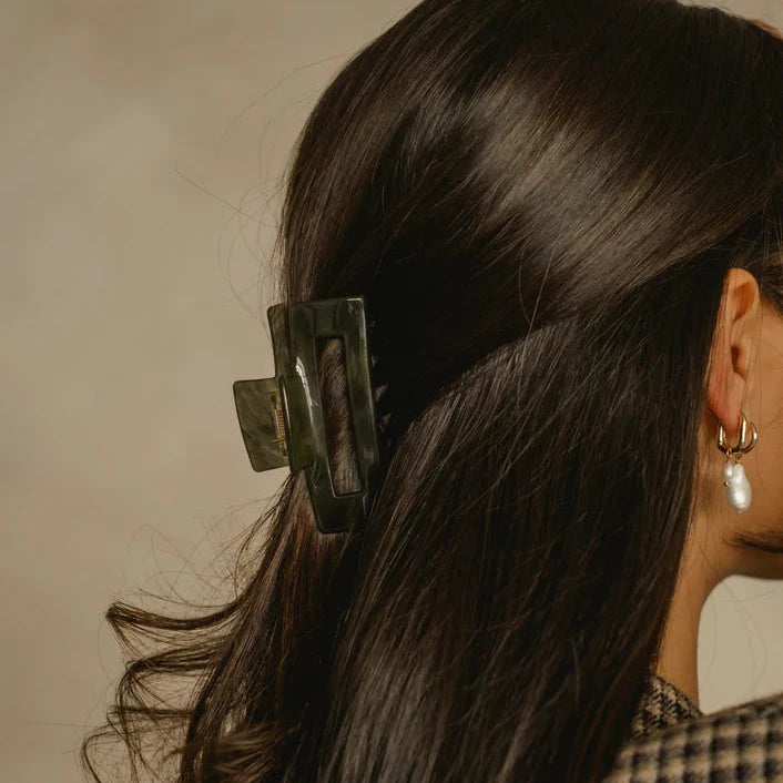 Demi-pince à cheveux - Vert forêt